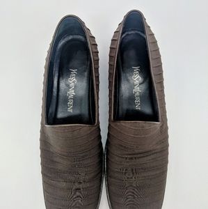 Yves Saint Laurent YSL Loafers Size 7.5 Brown